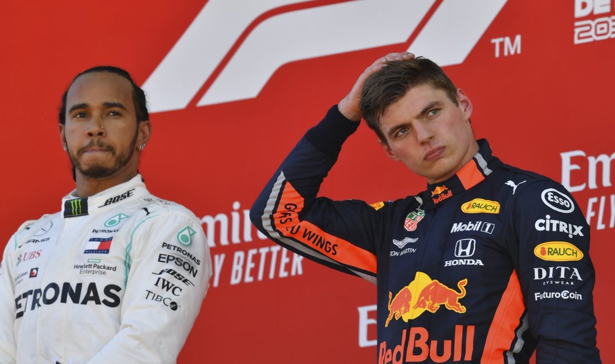 Lewis Hamilton ja Max Verstappen
