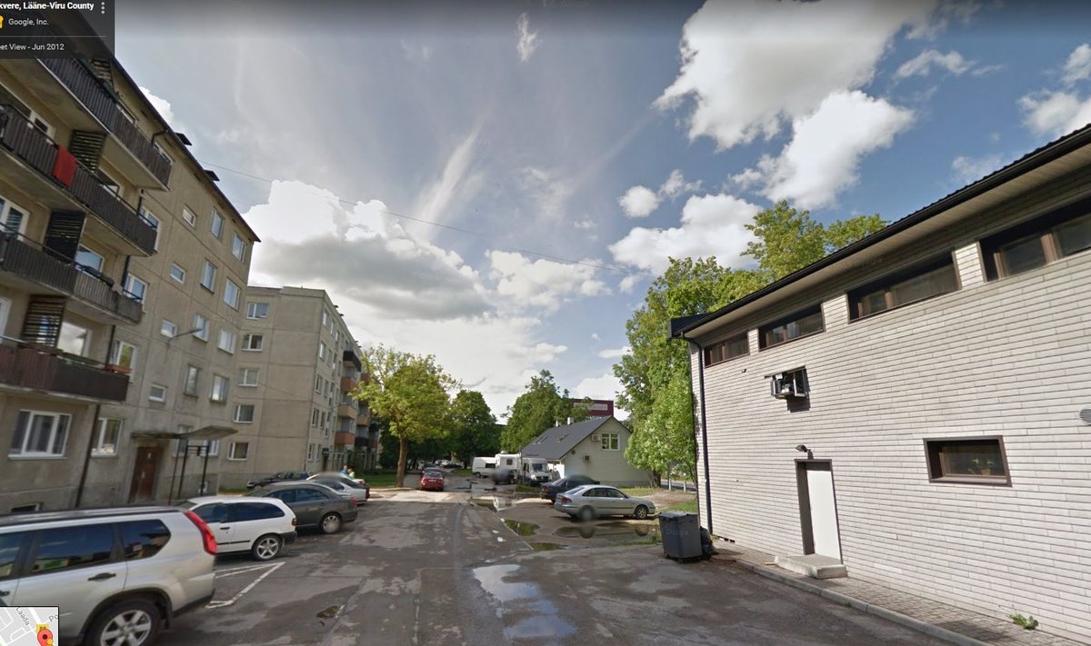 Rakvere, Laada 10 juures (Google Street View ekraanitõmmis)
