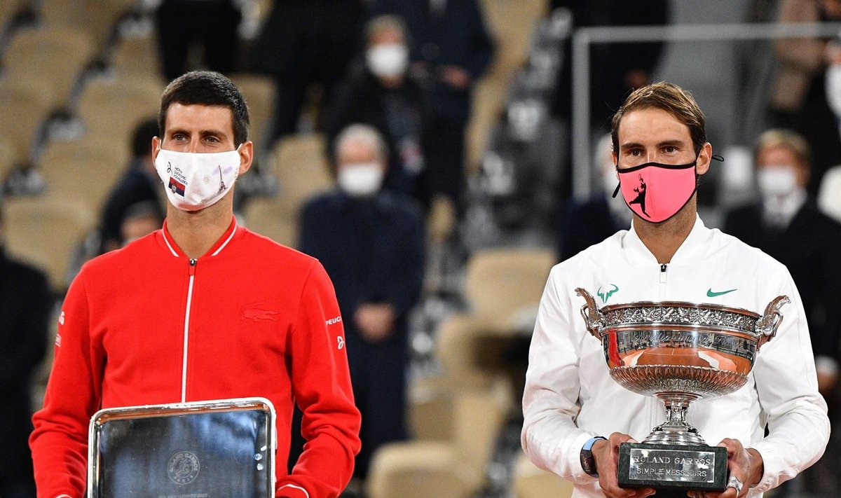Djokovic ja Nadal eelmise aasta French Openi finaalis.