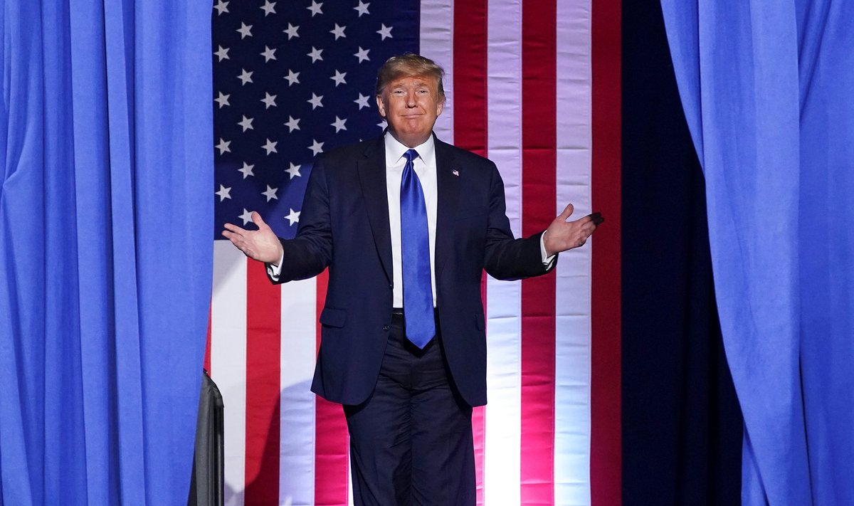 Õigeksmõistetud USA president Donald Trump jaanuaris Milwaukee kampaaniaüritusel