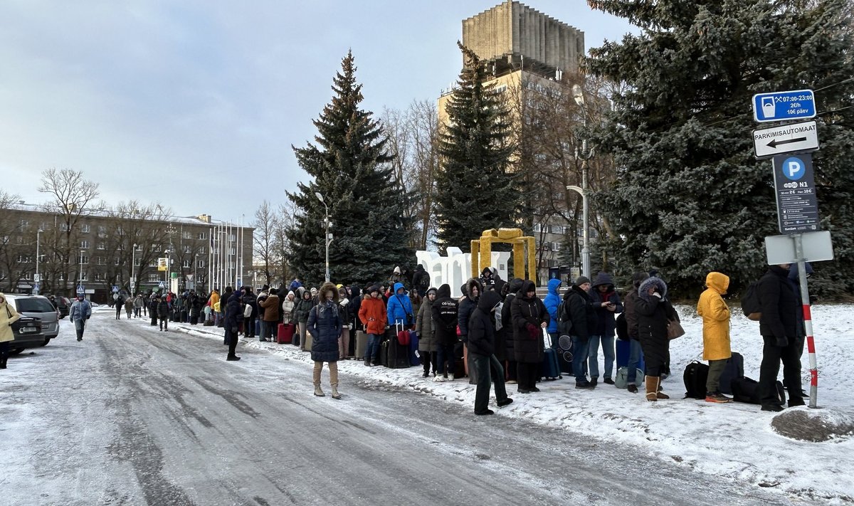 Ситуация на границе в Нарве 21 декабря