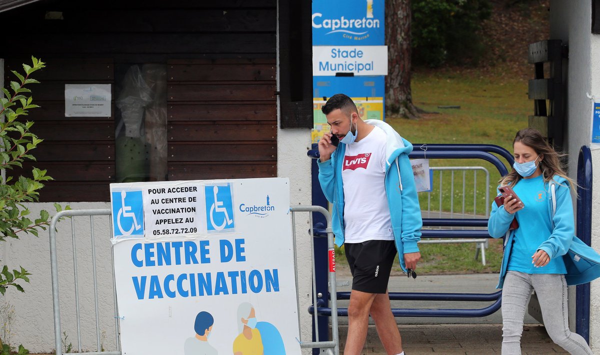 Vaktsineerimiskesksus Prantsusmaa edelaosas Capbretonis.