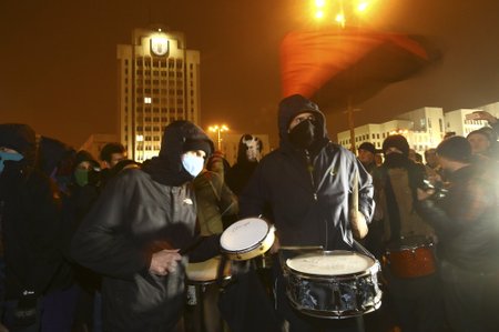 People protest against new taxes and increased tariffs for communal services in Minsk