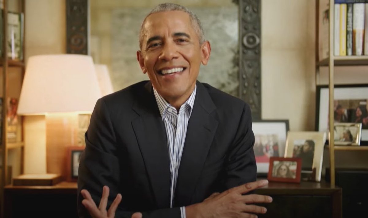 Barack Obama 17. mail 2021 telesaate "The Late Late Show" külalisena (ekraanitõmmis)