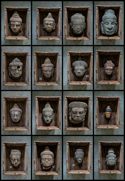 Стоит ли скупать предметы у мародеров в попытках сохранить древние реликвии? Вопрос спорный В Камбодже преступники обычно обезглавливают статуи: головы легче перевозить контрабандой. Фотография сделана в Angkor Conservation, Сием Рип.