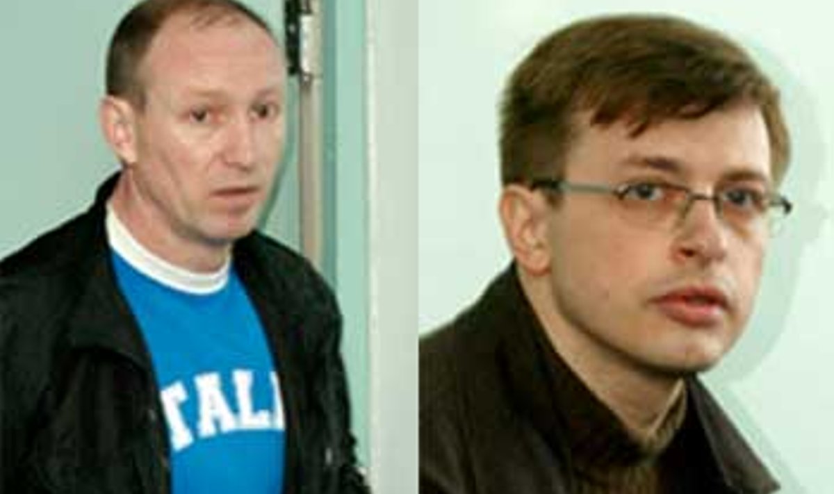 “ME EI TEAGI, MIDA KRÕŠA TÄHENDAB”: Kannatanult 4750 euro väljapressimises süüdistatavad Vjatšeslav Gulevitš (vasakul) ja Andrei Huttunen kinnitavad, et nad pole süüdi. Tiit Blaat