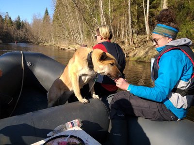 Võhandu maratonil koos tütar Smaragdaga.