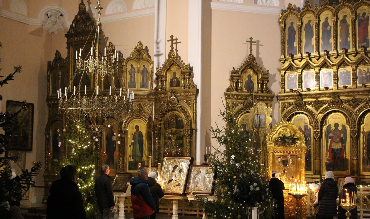 Narvas peeti õigeusu jõulude jumalateenistus