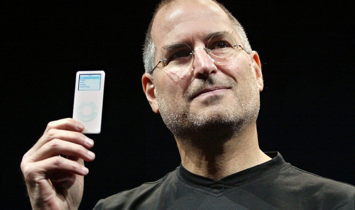 File photo of Apple CEO Steve Jobs holding up the new iPod Nano after introducing it at an event in San Francisco, California