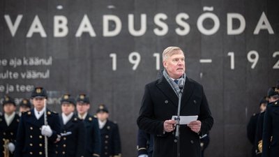 Kalle Laanet kõnelemas 3. jaanuaril 2022