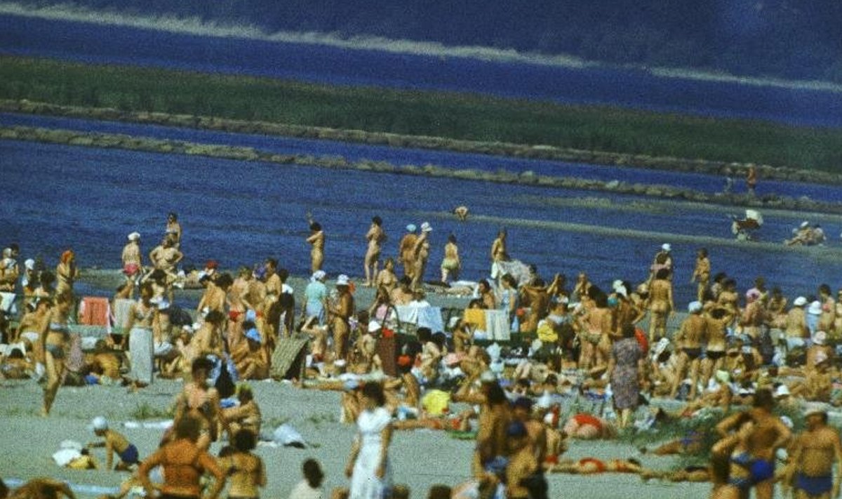 Пляж Пярну, 1986 год.