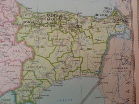 Ida-Virumaa kaart