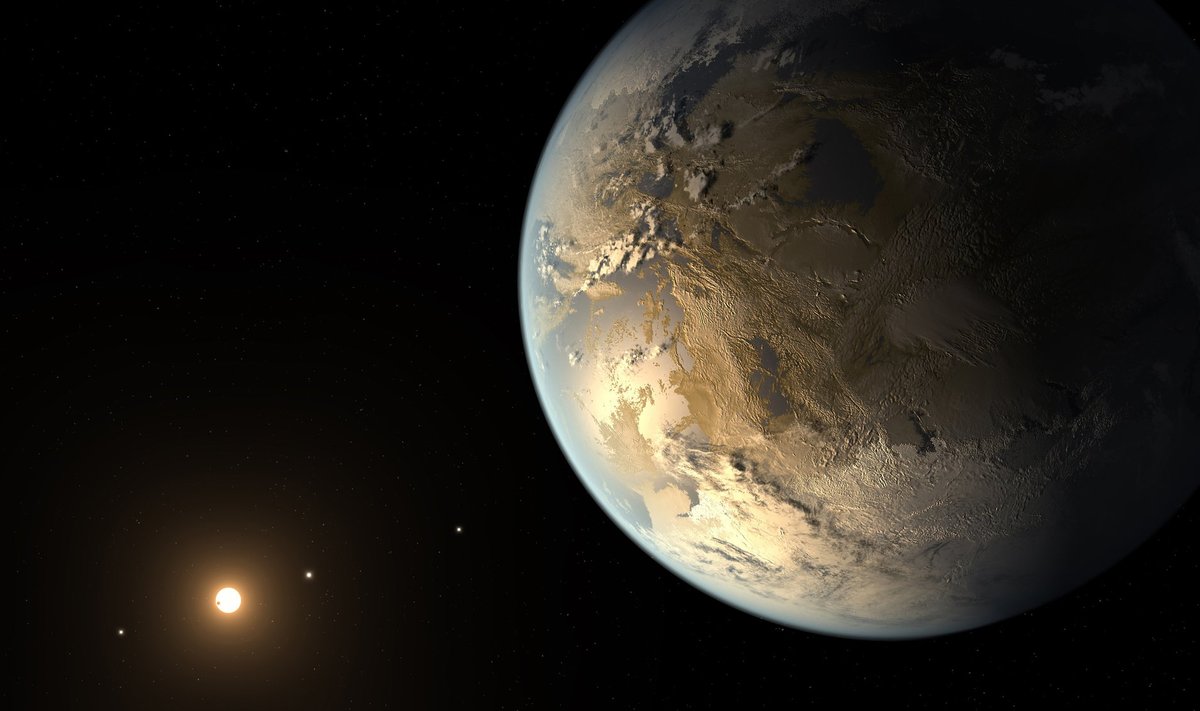 Kepler-186f planet seen in NASA artist's concept