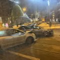 ФОТО | Авария в центре Таллинна нарушила движение трамваев