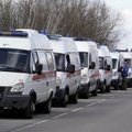 FOTOD | Moskva oblastis tekkis kiirabiautodest järjekord, koroonapatsientide üleandmiseks kulus tunde