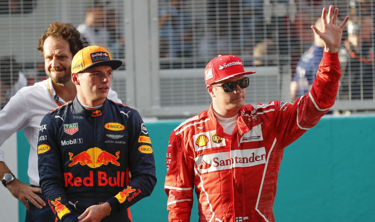 Max Verstappen ja Kimi Räikkönen