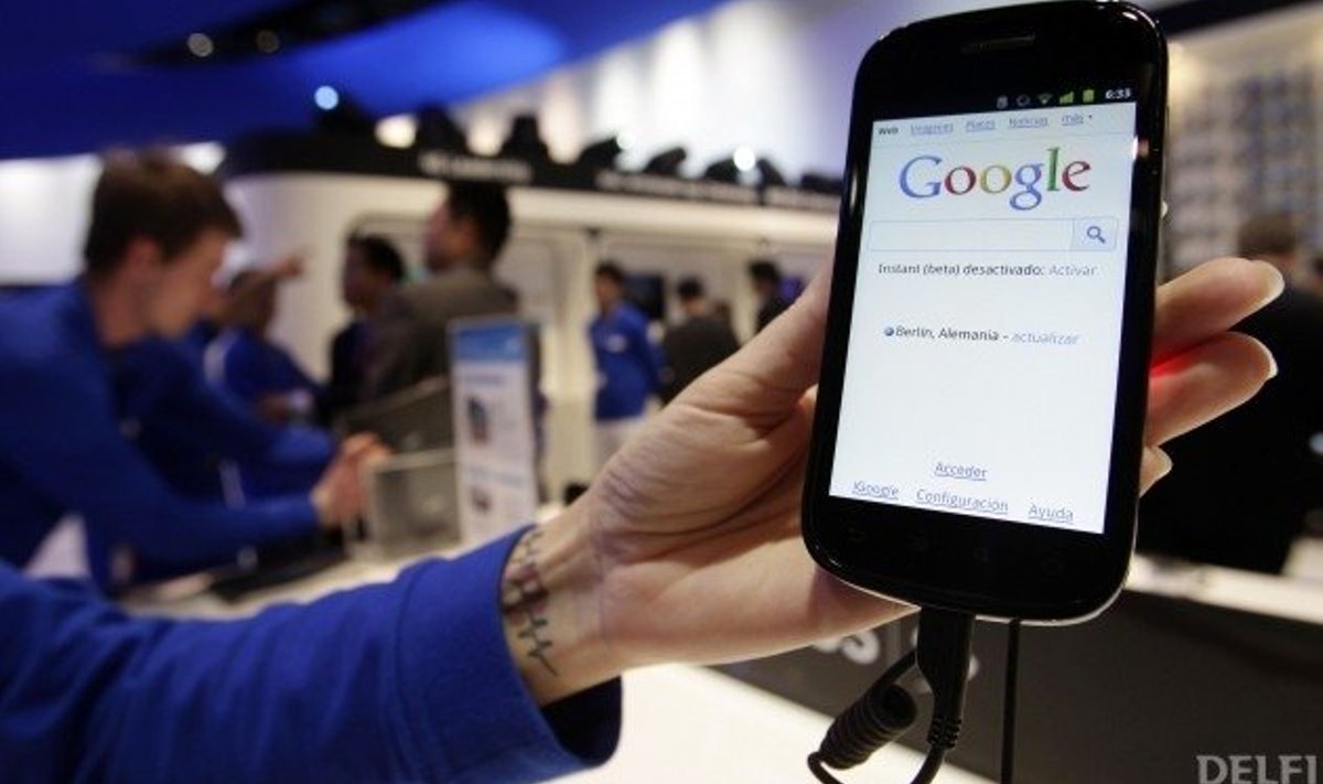 Google'i Android Samsung Nexus S telefonis. Foto albert Gea, Reuters