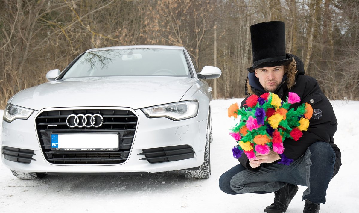 Meelis Kubo Audi seisab kindlalt lumel, ent mustkunstnikust autoomaniku käes on naljategu see õhku hõljuma panna.