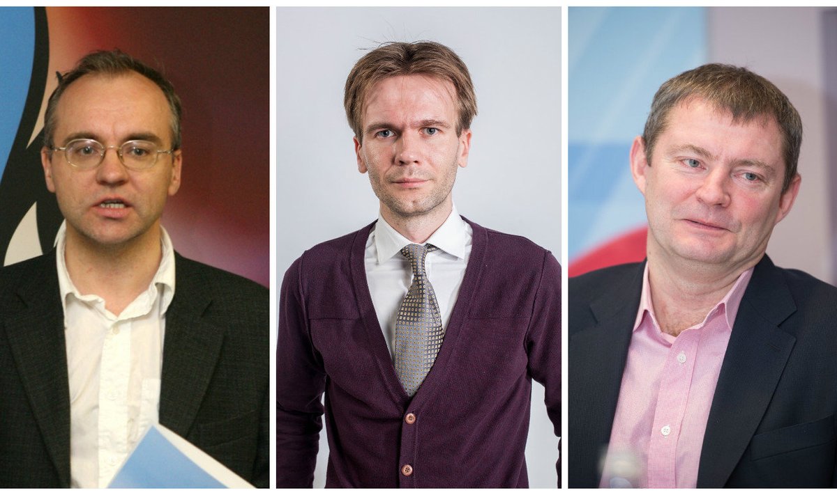 Võimalikud ERR-i juhi kandidaadid Erik Roose, Aivo Adamson ja Allar Tankler.
