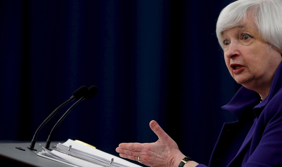 USA Föderaalreservi juht Janet Yellen lubas intressitõusust teatades, et rahapoliitika karmistamine jätkub, ehkki aeglaselt.