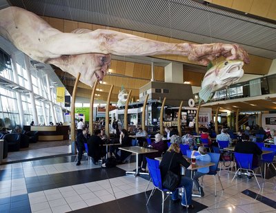 Wellingtoni lennujaamas tervitab reisijaid Gollumi kuju.