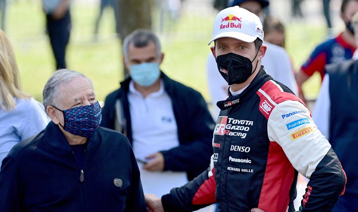 Sebastien Ogier (paremal) ja FIA president Jean Todt.