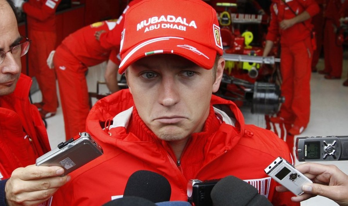 Kimi Räikkönen Ferrari värvides.