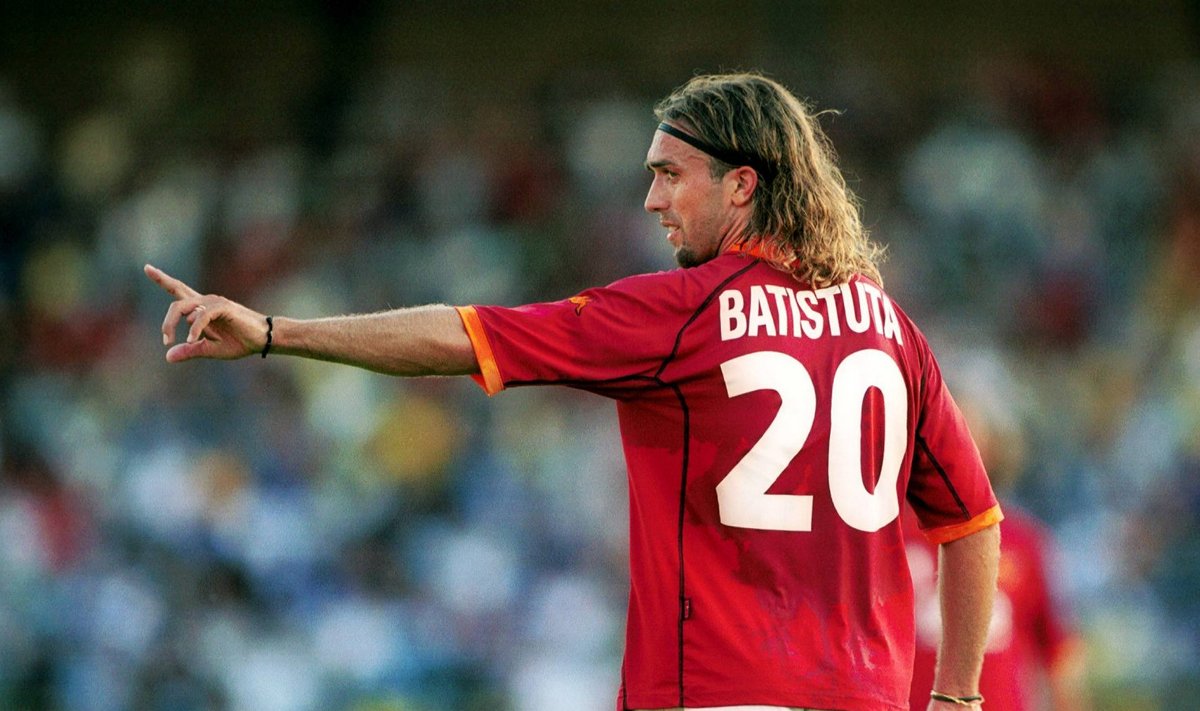 Gabriel Batistuta 2001. aastal AS Roma särgis.