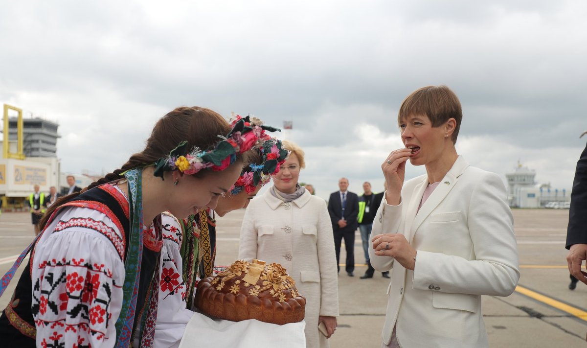 Kersti Kaljulaid, Ukraina, Kiiev, saabumine