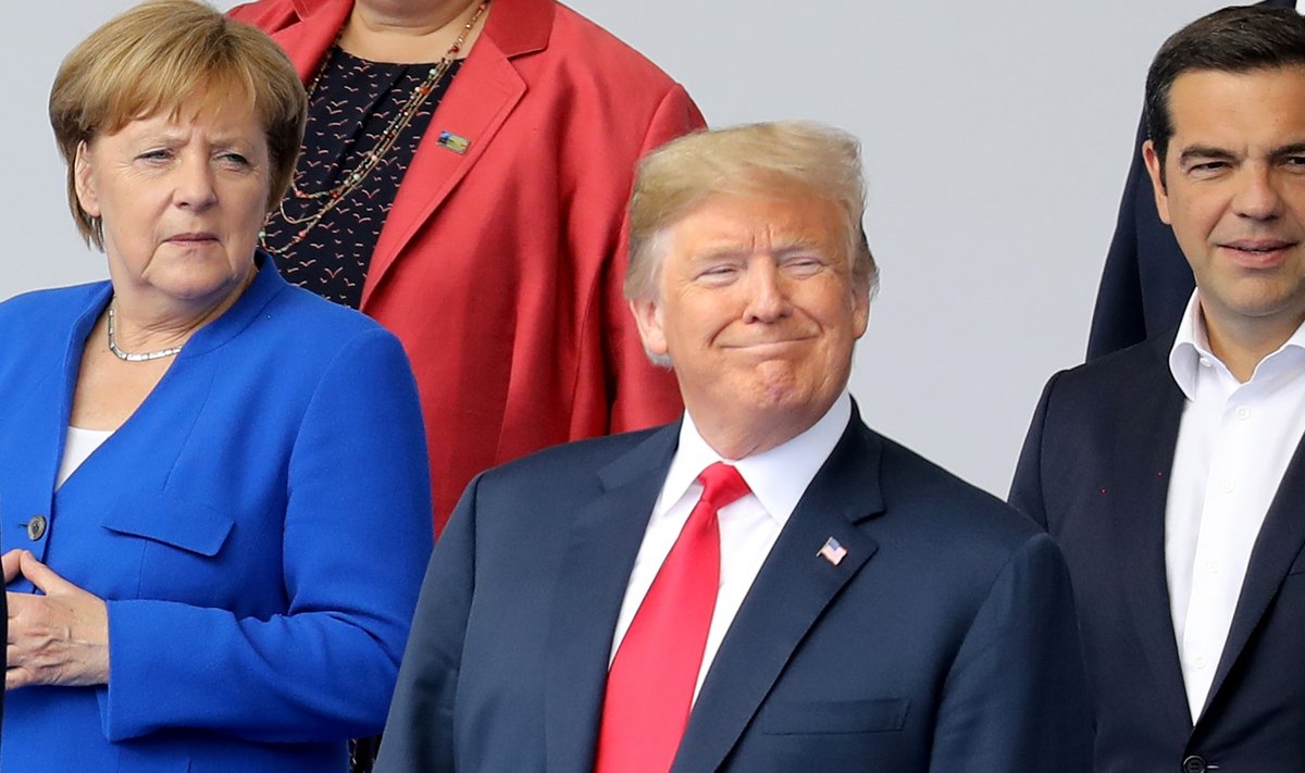 NATO tippkohtumise esimesel päeval sai peatähelepanu Saksamaa kantsleri Angela Merkeli ja Ameerika presidendi Donald Trumpi sõnasõda.