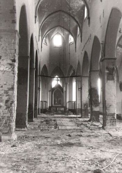 Niguliste kirik pärast 1944. aasta märtsipommitamist.