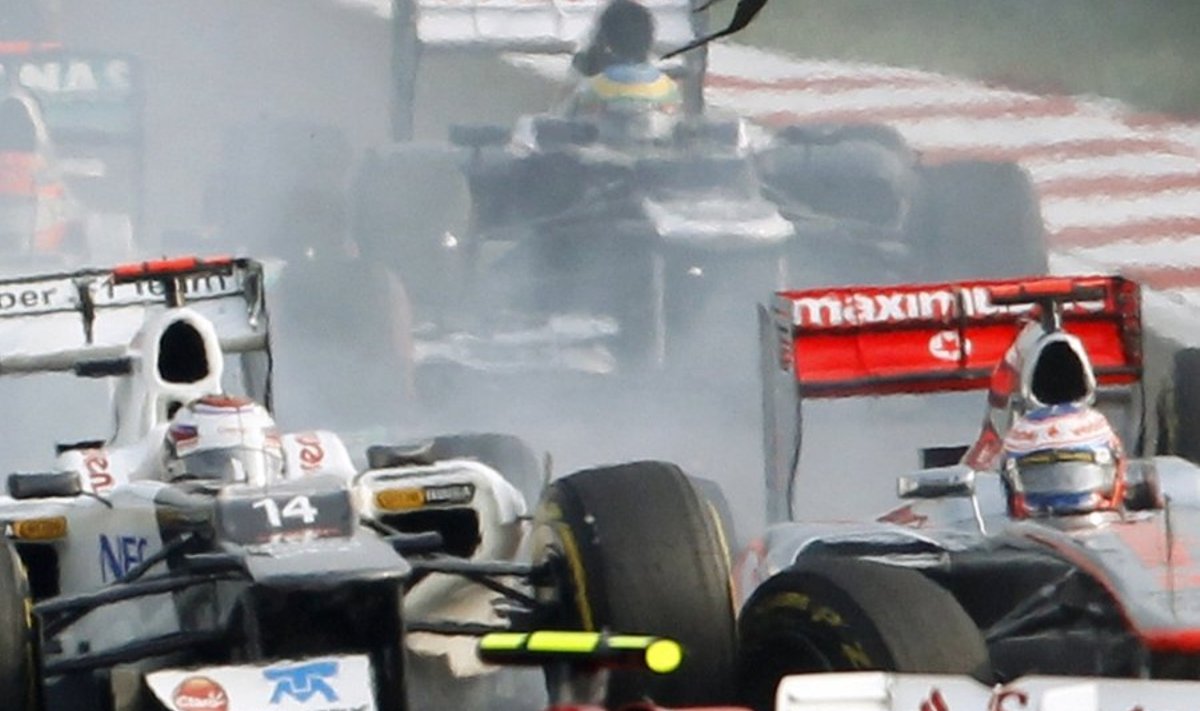 Kamui Kobayashi ja Jenson Buttoni kokkupõrge