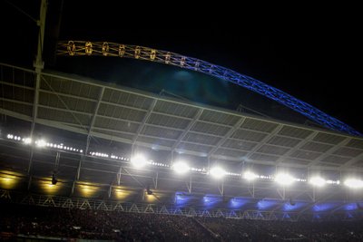 Ukraina värvides Wembley kaar 27. veebruaril 2022 