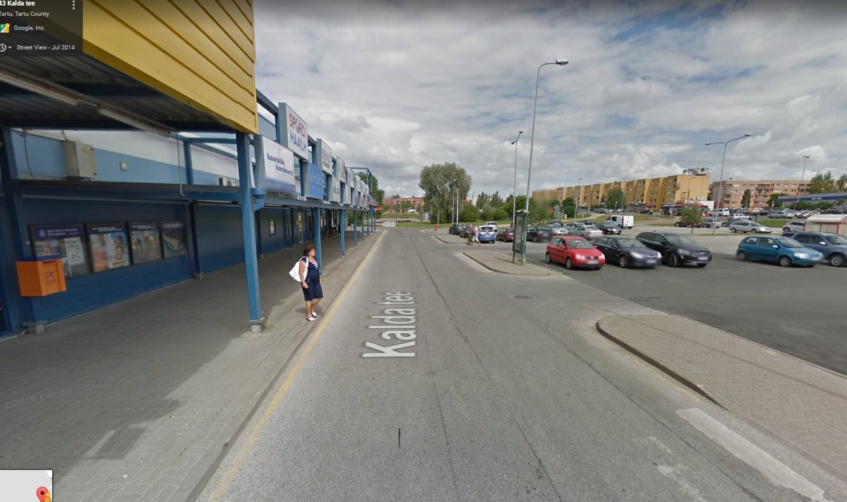Tartu, Kalda tee 43 juures (Google Street View ekraanitõmmis)