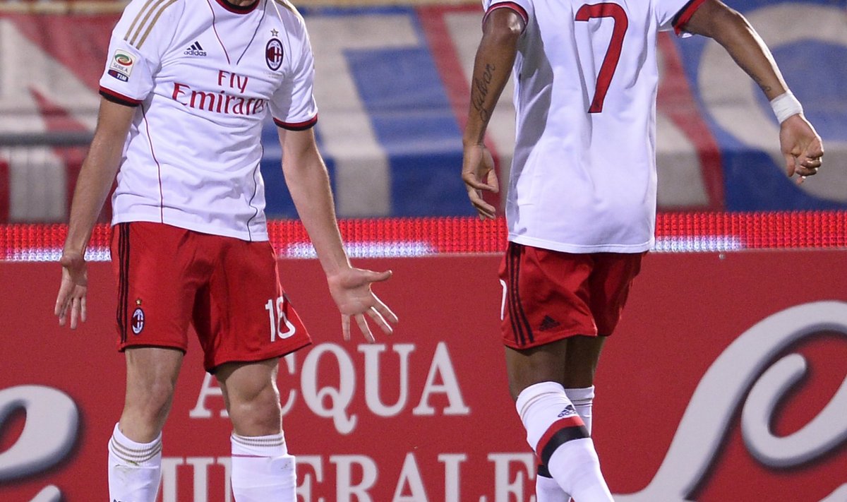 AC Milani mängijad Andrea Poli ja Robinho