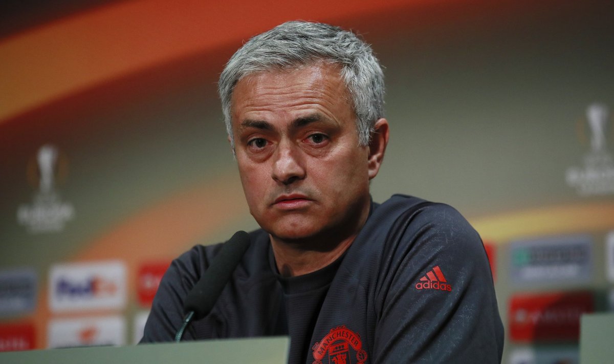 Manchester United manager Jose Mourinho during the press conference