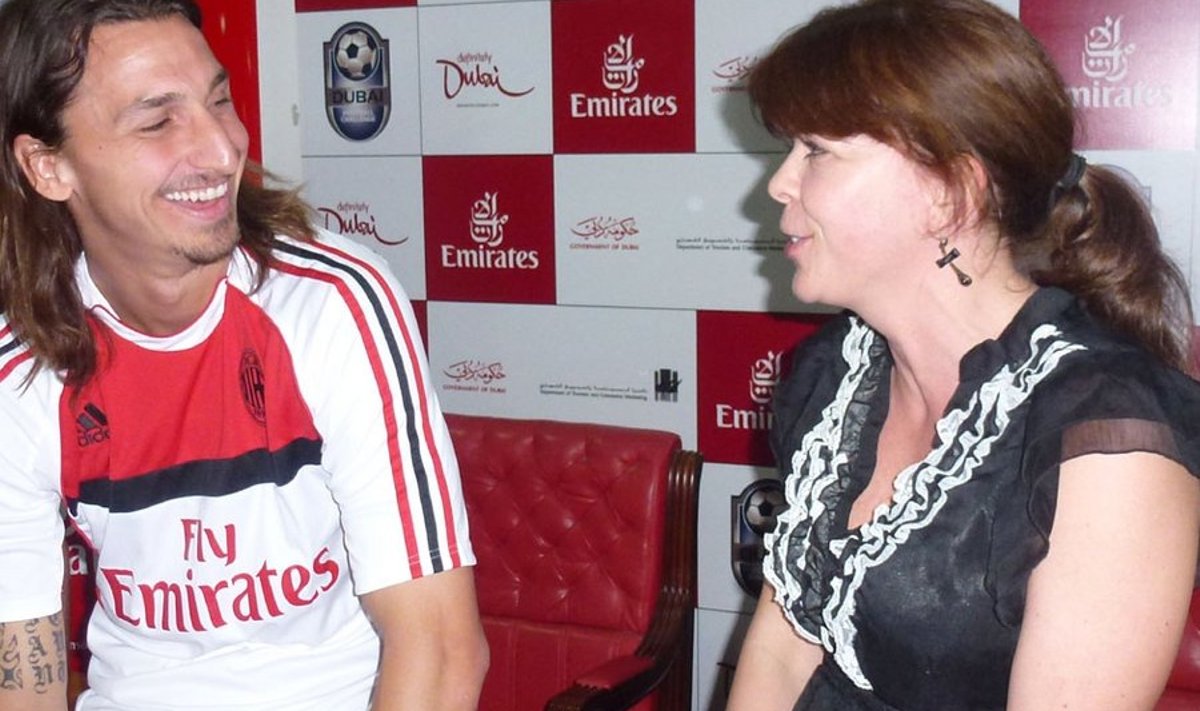 Hoolimata keerulisest algusest on Zlatan Ibrahimovići ja Jennifer Wegerupi suhted nüüd südamlikud. Foto: erakogu