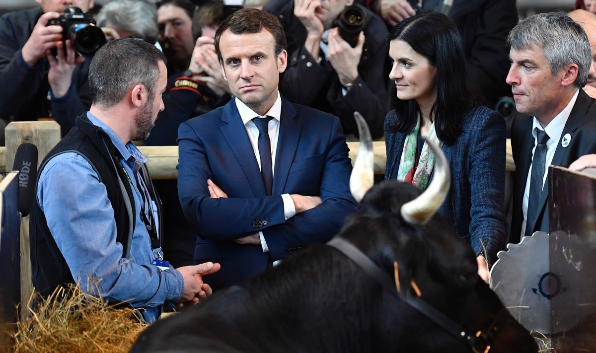 Emmanuel Macron põllumajandusmessil