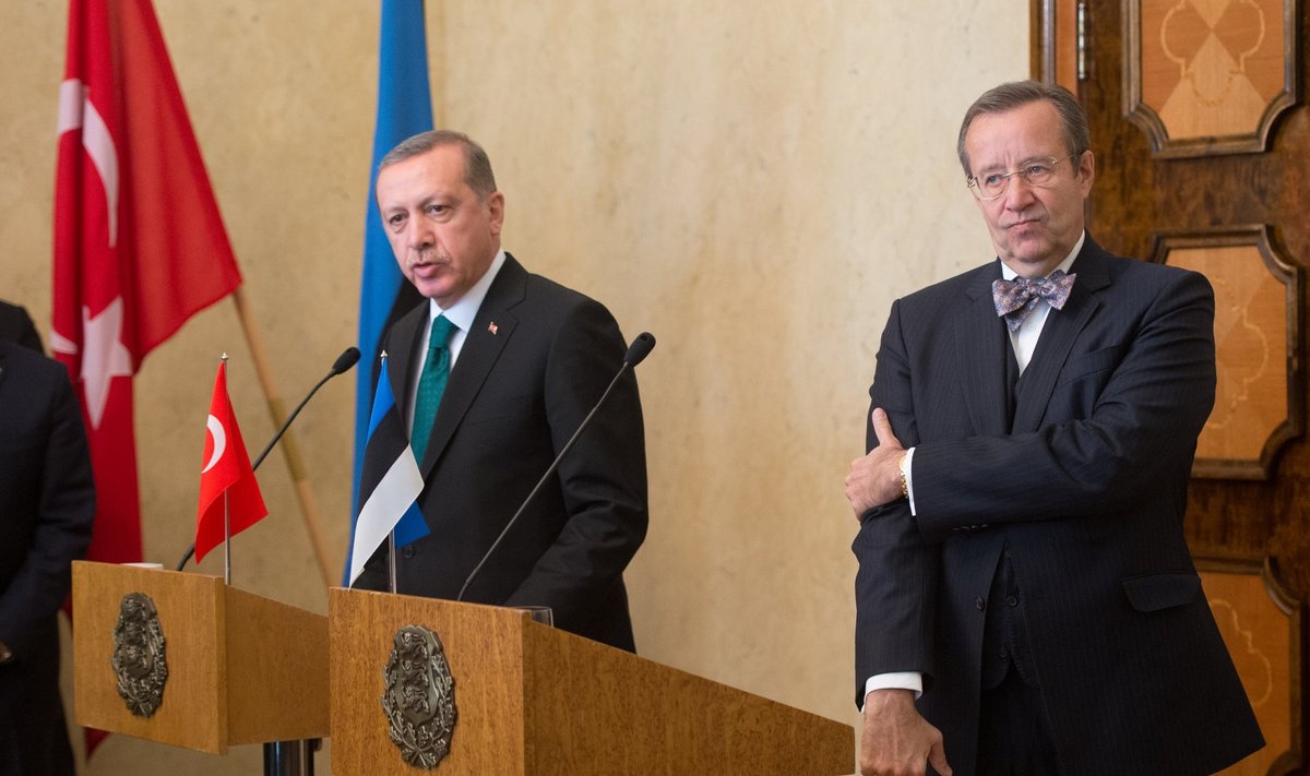 Türgi president Recep Tayyip Erdoğan ja president Toomas Hendrik Ilvese pressikonverents Tallinnas