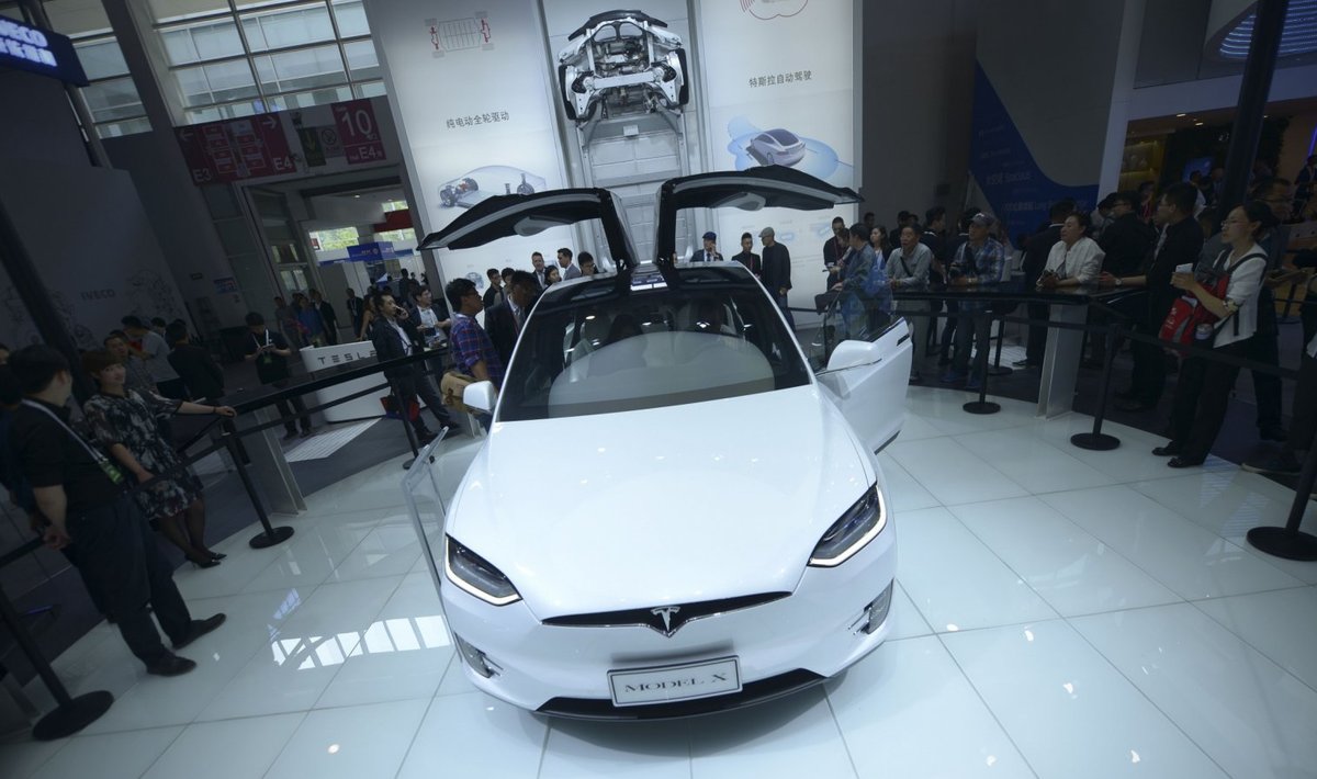 Tesla Model X eelmisel aastal Hiinas autonäitusel.