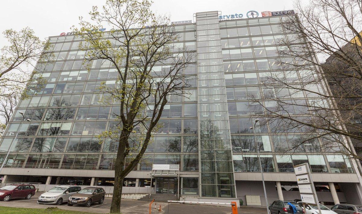 Eesti olümpiakomitee uus asupaik Pärnu maanteel. EOK töötab 7. korrusel, alaliitudele pakuti 8. korrust.