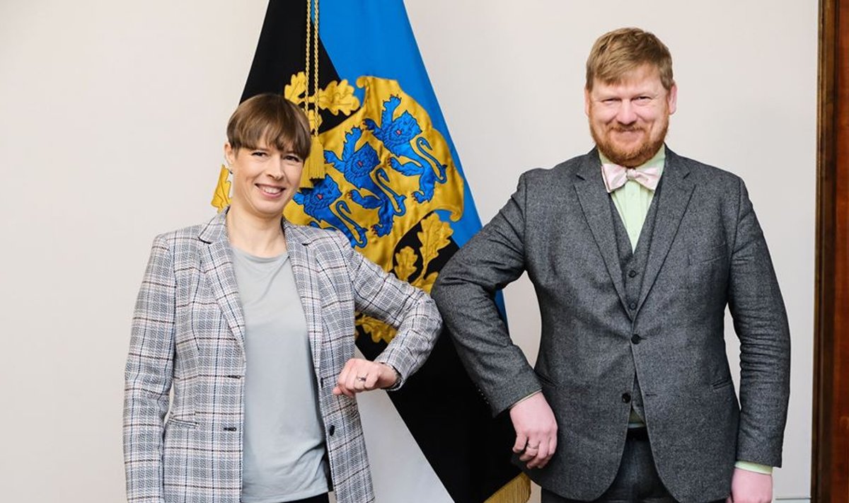 President Kersti Kaljulaid ja uus riigi peaprokurör Andres Parmas.