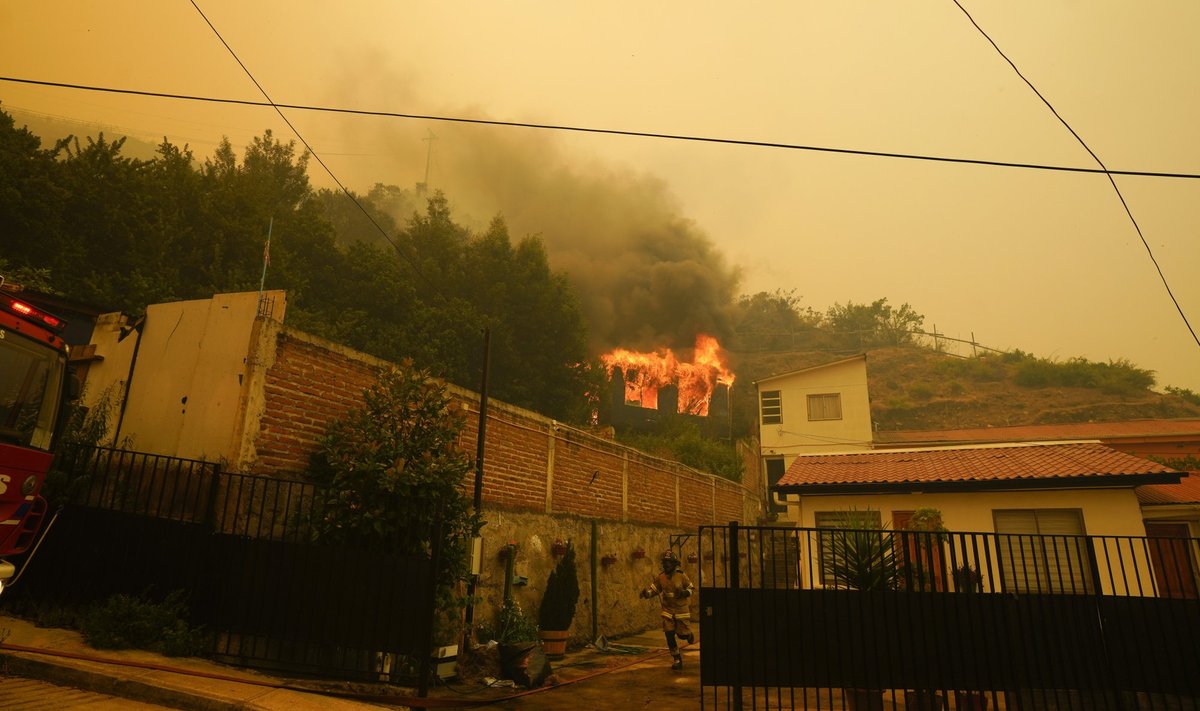 Tulekahju Tšiilis, Vina del Maris, Valparaíso kõrval asuvas piirkonnas.