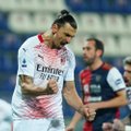 Klavanita mänginud Cagliari kaotas Ibrahimovici väravatest Milanile