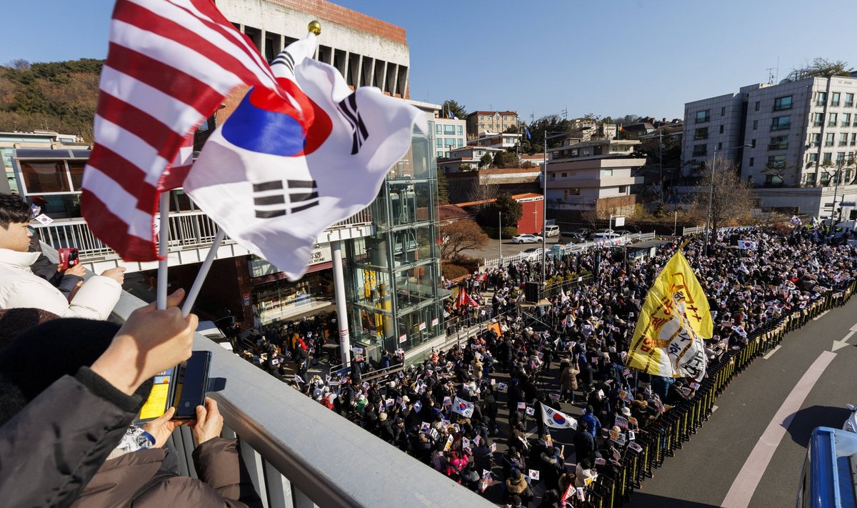 Protest president Yoon Suk-yeoli ametist tagandamise vastu Lõuna-Koreas Soulis