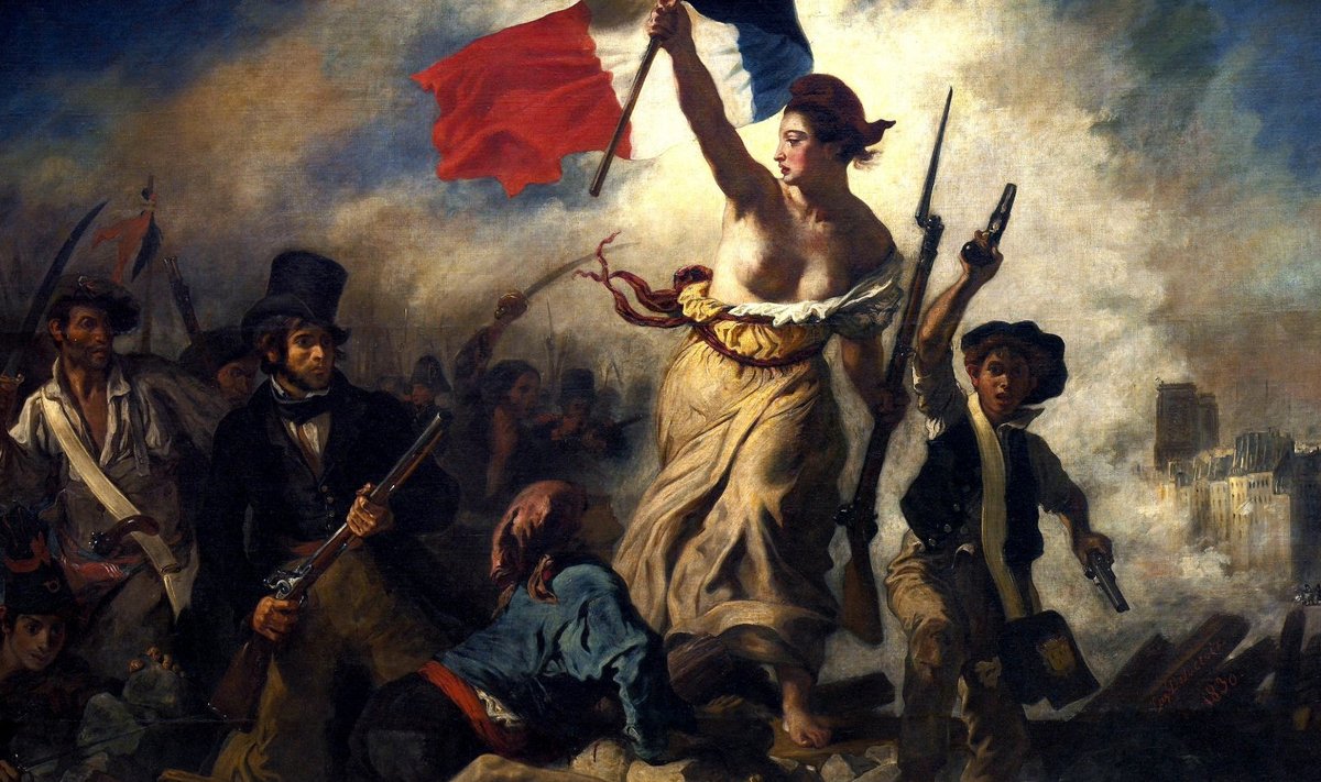 Vabadus viib rahva barrikaadidele. Eugène Delacroix maal aastast 1830.