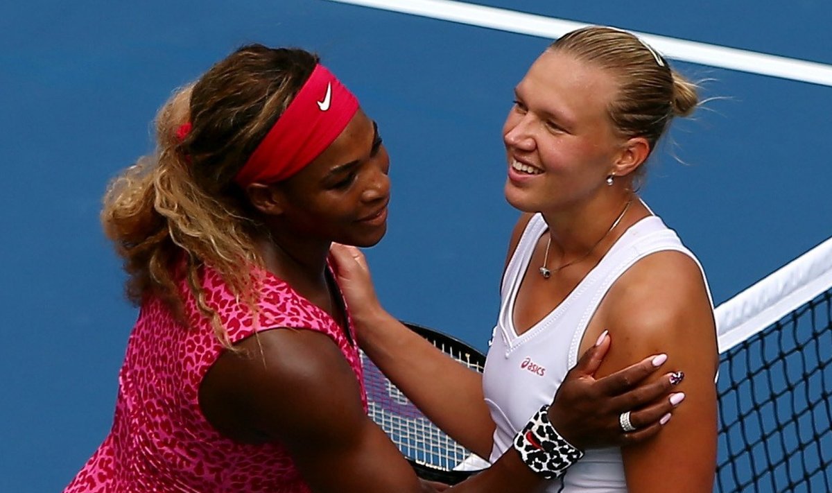 Kaia Kanepi ja Serena Williams 2014. aasta US Openil