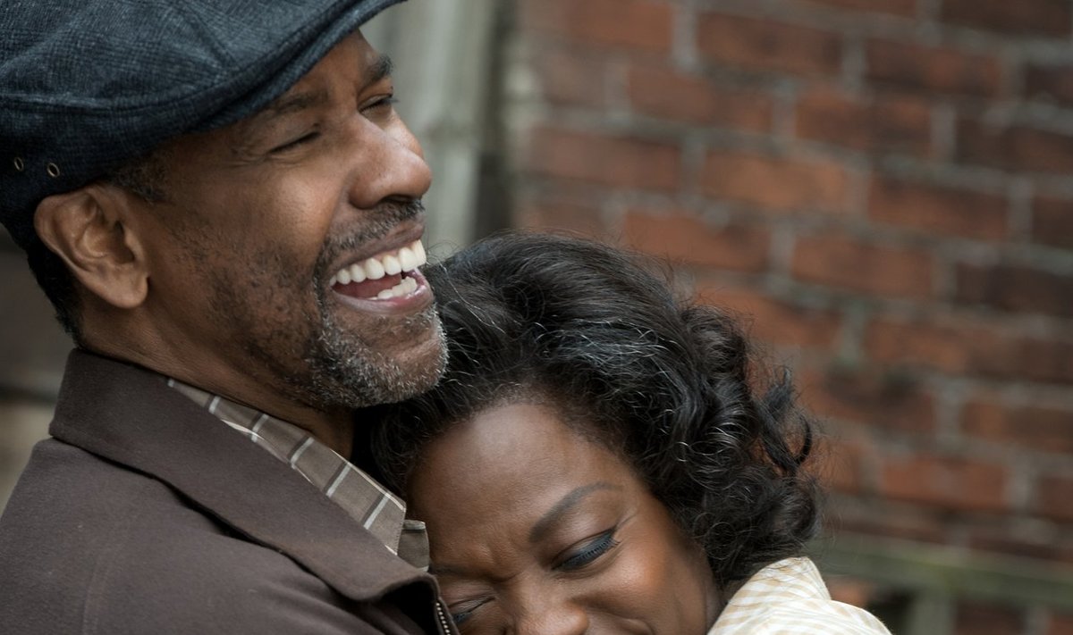 Denzel Washington is seen on set as he stars and directs the film "Fences"