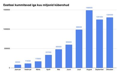 Количество осуществленных Elisa Netivalvur блокировок по месяцам 