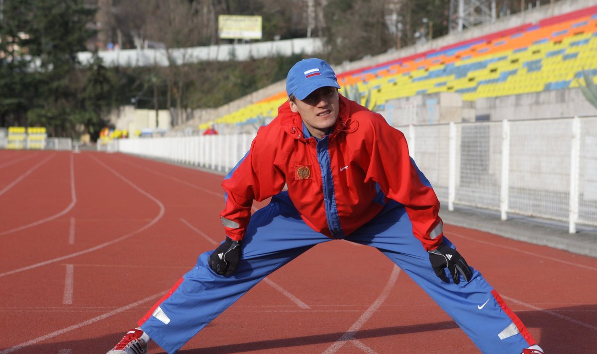Russian national racewalking team's training in Sochi